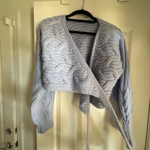 Zara Baby Blue Wrap Sweater